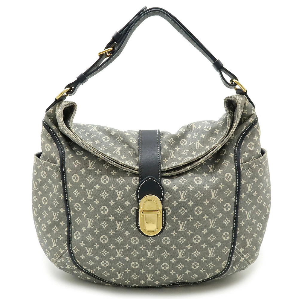 LOUIS VUITTON Monogram Idylle Romance Shoulder Bag Hobo Ankle Navy Blue
